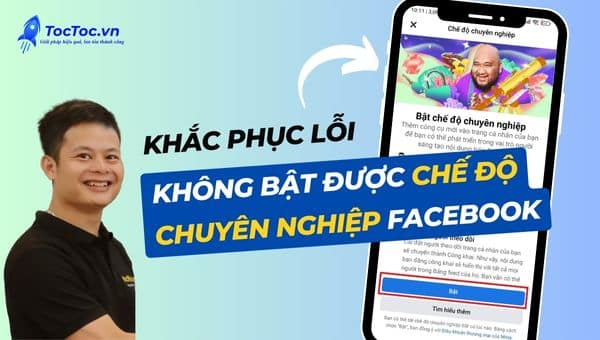 Tại sao không bật được chế độ chuyên nghiệp trên facebook