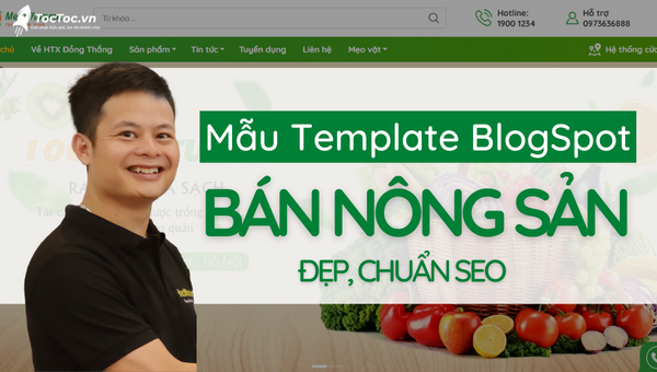 Mẫu Template Blogspot bán nông sản đẹp chuẩn SEO