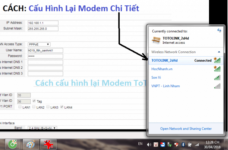 Cách cài cấu hình Modem ToTo Link Chi tiết