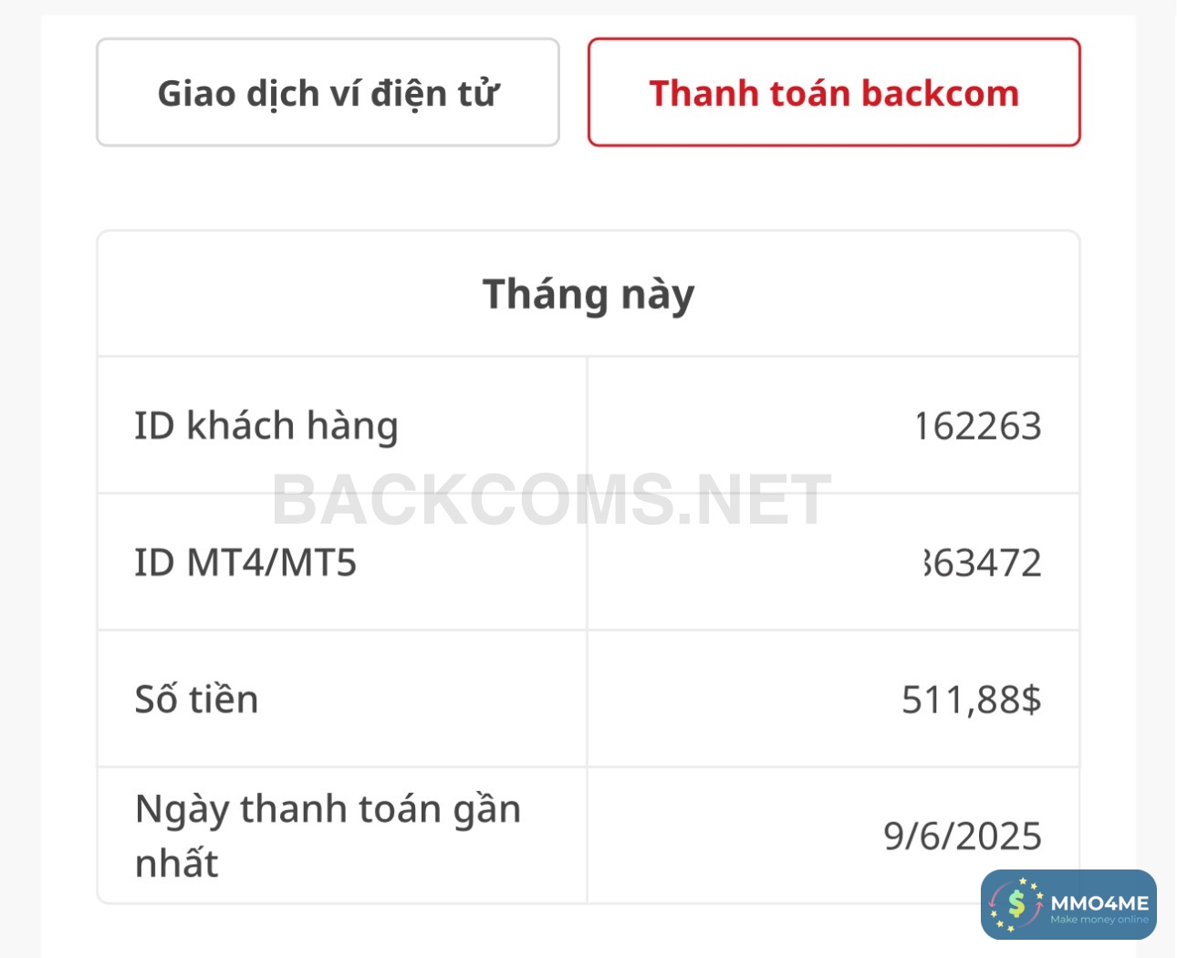 Backcom XM